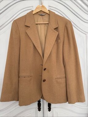 Vintage‎ Richard Evans 100% Camel Hair Blazer | Women's | Classic Jacket Size 8